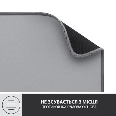 Килимок для миші Logitech Desk Mat Studio Series Mid Grey (956-000052) (6794336)