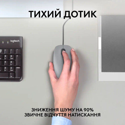 Міша Logitech M110 Silent-MID GRAY-USB-AKOYA (6857585) Міша Logitech M110 Silent-MID GRAY-USB-AKOYA (6857585)