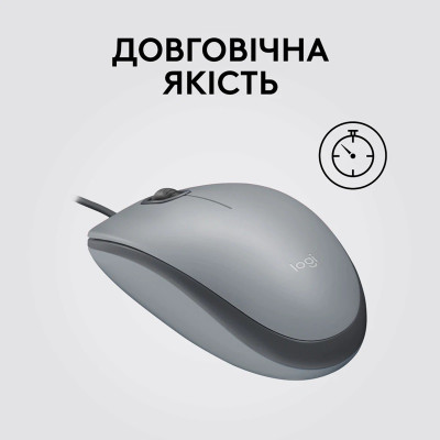 Міша Logitech M110 Silent-MID GRAY-USB-AKOYA (6857585) Міша Logitech M110 Silent-MID GRAY-USB-AKOYA (6857585)