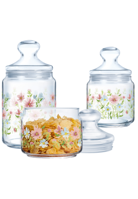 Набір банок Luminarc Club Roisin, 3х0.5, 0.75, 1 л (7093991)