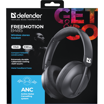 Гарнітура Defender FreeMotion B485 Bluetooth ANC Black (63485) (7151836)