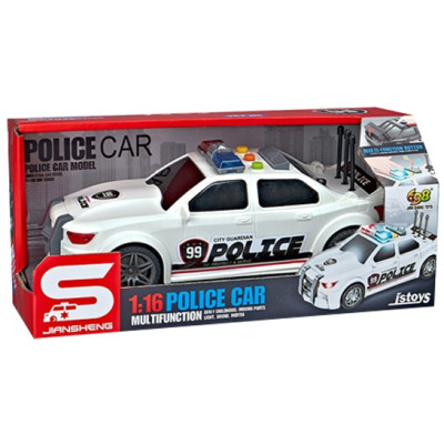 Іграшка CARS S Поліцейська машина біла 1:16 (CJ-2924206) (7120438)