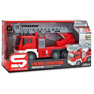 Іграшка CARS S Пожежна машина з розприскувачем води та драбиною 1:16 (CJ-2180230) (7120442)