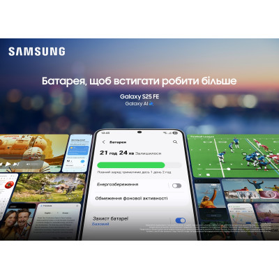 Смартфон Samsung Galaxy S25 FE 5G 8/128Gb ZKD Jetblack (7168278)