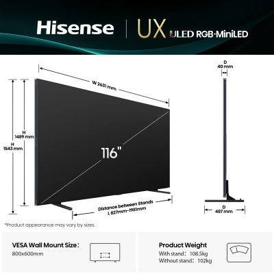 LED-телевізор Hisense 116UXQ (7182913) LED-телевізор Hisense 116UXQ (7182913)