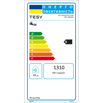 Водонагрівач Tesy BILIGHT CLOUD SLIM GCV 503520 B15 ECW (7168969)