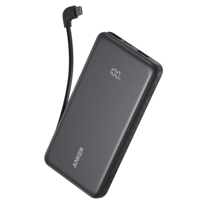 Портативне зарядне пристрій Anker - 10000 mAh 22.5W USB-C Cable Black (7198079)