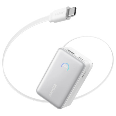 Портативний зарядний пристрій Anker Nano - 10000 mAh 45W USB-C Cable White (7198078)