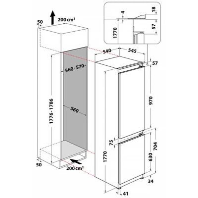 Холодильник Whirlpool WHC18D011C1 SF (7152542) Холодильник Whirlpool WHC18D011C1 SF (7152542)