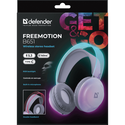 Гарнітура Defender FreeMotion B651 Bluetooth White (63651) (7202786)