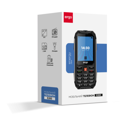 Мобільний телефон ERGO E283 Dual Sim Black orange (7199690)