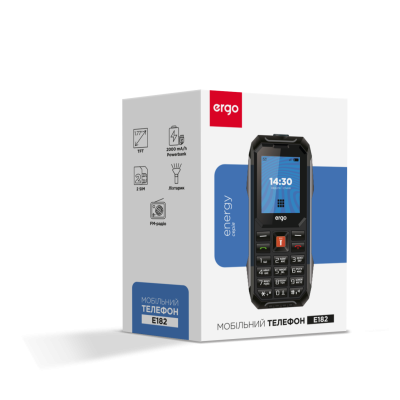 Мобільний телефон ERGO E182 Dual Sim Black (7216418) Мобільний телефон ERGO E182 Dual Sim Black (7216418)