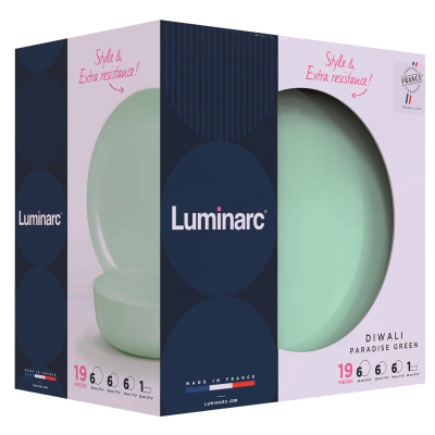 Сервіз Luminarc Diwali Paradise Green, 19 предметів (7224471)