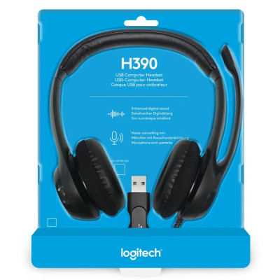 Гарнітура Logitech H390 USB-C, Midnight Black (7181154)