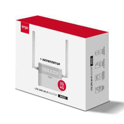 4G Wi-Fi роутер ERGO R023 з аккумулятором (7204363) 4G Wi-Fi роутер ERGO R023 з аккумулятором (7204363)
