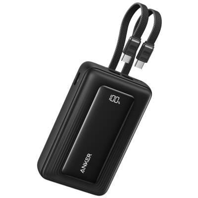 Портативний зарядний пристрій Anker - 20000 mAh 45W Built-In Dual USB-C Cables Black (7235835)