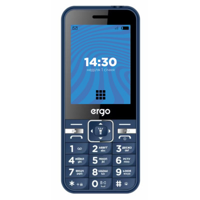 Мобільний телефон ERGO E281 Dual Sim Blue (7221439)
