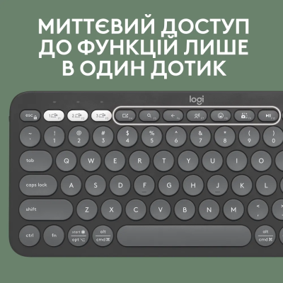 Клавіатура Logitech K380s Pebble Keys 2 Tonal Graphite (6915629) Клавіатура Logitech K380s Pebble Keys 2 Tonal Graphite (6915629)