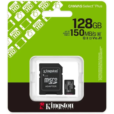 Картка пам'ятi Kingston microSDXC 128Gb Canvas Select + Gen3 150MB/s A1 +Ad (7224065) Картка пам'ятi Kingston microSDXC 128Gb Canvas Select + Gen3 150MB/s A1 +Ad (7224065)