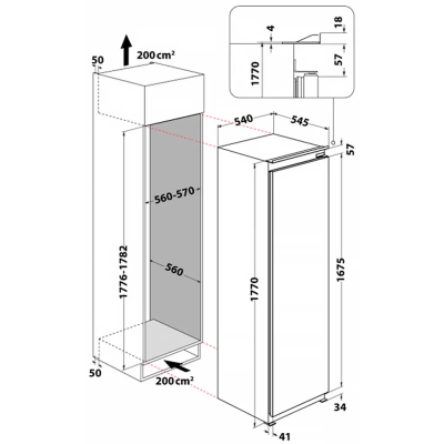 Холодильник Whirlpool WHSD18A013C1 (7168642)