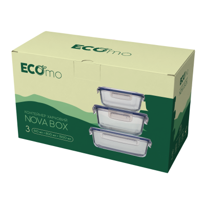 Набір контейнерів ECOmo Nova Box 510 мл, 800 мл, 1500 мл (7255484) Набір контейнерів ECOmo Nova Box 510 мл, 800 мл, 1500 мл (7255484)