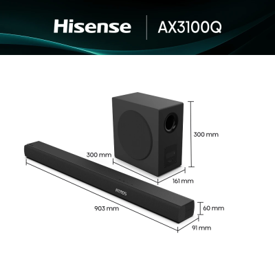 Саундбар Hisense AX3100Q  (7221452)
