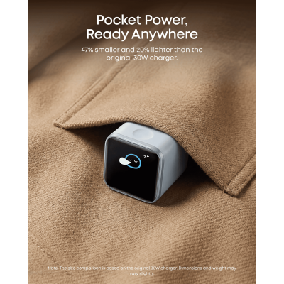 Мережевий зарядний пристрій Anker Nano Charger - 45W USB-C Smart Display Black (7281993) Мережевий зарядний пристрій Anker Nano Charger - 45W USB-C Smart Display Black (7281993)