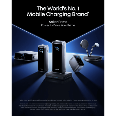 Мережевий зарядний пристрій Anker Charging Base for Anker Prime 150W Black (7263068) Мережевий зарядний пристрій Anker Charging Base for Anker Prime 150W Black (7263068)