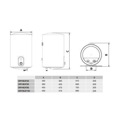 Водонагрівач Gorenje DryHeat 100 (7259488) Водонагрівач Gorenje DryHeat 100 (7259488)