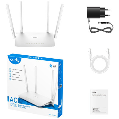 Бездротовий маршрутизатор Cudy WR1300 AC1200 Gigabit Wi-Fi Mesh Router (7062199) Бездротовий маршрутизатор Cudy WR1300 AC1200 Gigabit Wi-Fi Mesh Router (7062199)