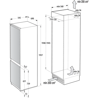 Холодильник Gorenje NRKI619D61WFE  (7259457)