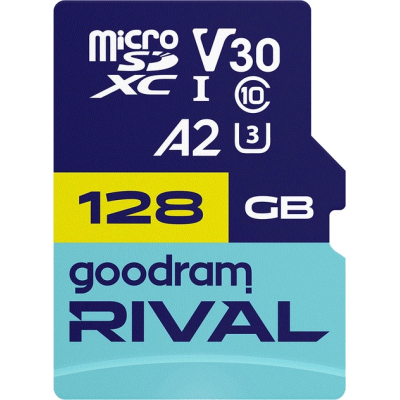 Карта пам'яті GoodRam RIVAL microSDXC 128GB V30 A2 (UHS I U3) + ad  (7284592)