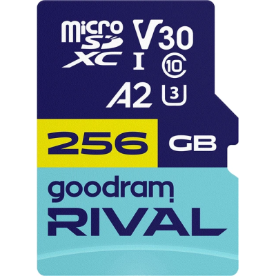 Карта пам'яті GoodRam RIVAL microSDXC 256GB V30 A2 (UHS I U3) + ad  (7284593)