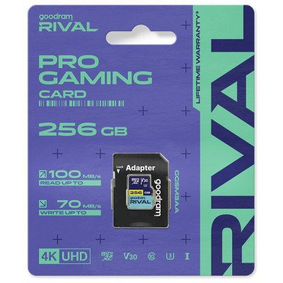 Карта пам'яті GoodRam RIVAL microSDXC 256GB V30 (UHS I U3) + ad (7284594) Карта пам'яті GoodRam RIVAL microSDXC 256GB V30 (UHS I U3) + ad (7284594)