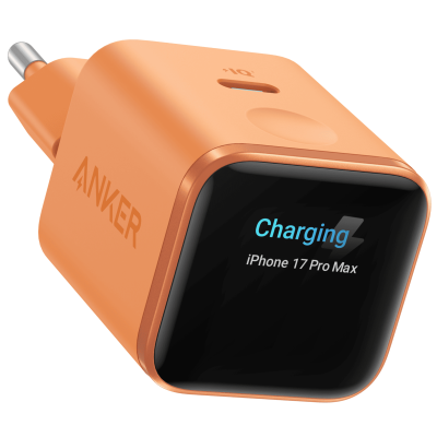 Мережевий зарядний пристрій Anker Nano Charger - 45W USB-C Smart Display Orange (7292816)