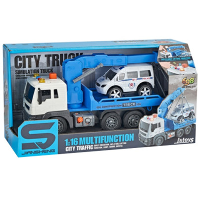 Іграшка CARS S Евакуатор з краном та поліцейською машиною 1:16 (CJ-2180222) (7259644) Іграшка CARS S Евакуатор з краном та поліцейською машиною 1:16 (CJ-2180222) (7259644)