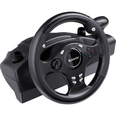 Ігрове кермо Defender Rager Black (64067) (7293241) Ігрове кермо Defender Rager Black (64067) (7293241)