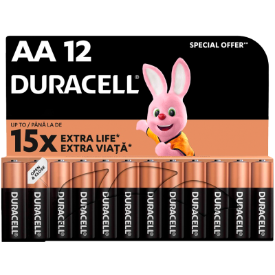 Лужні батарейки Duracell AA, 12 шт. (6409644)