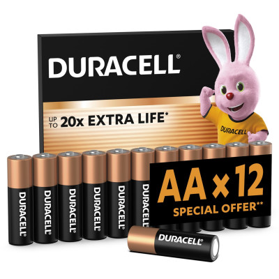 Лужні батарейки Duracell AA, 12 шт. (6409644)