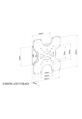 Кронштейн настінний X-Digital LCD113 Black (5624153)