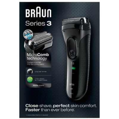 Електробритва Braun Series 3 3020 Black (6236582)