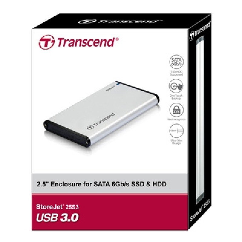 Зовнішня кишеня для SSD/HDD Transcend Case StoreJet TS0GSJ25S3 2.5" (6234216)