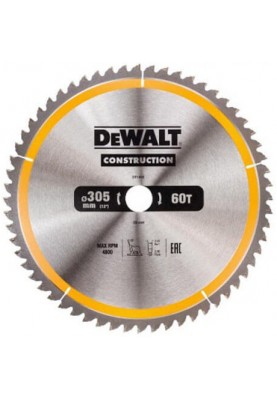 Пилковий диск DeWalt DT1960, 305х30мм, 60 зубців (6483872)