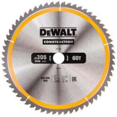 Пилковий диск DeWalt DT1960, 305х30мм, 60 зубців (6483872)
