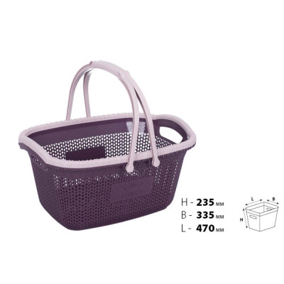 Корзина для білизни з ручками VIOLET HOUSE PLUM Віолетта (6481516)