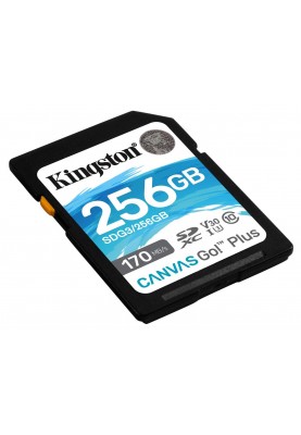 Карта пам'яті Kingston SDXC 256GB Canvas Go! Plus Class 10 UHS-I U3 V30 (SDG3/256GB) (6570974)