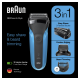 Електробритва Braun Series 3 310BT Black/Blue (6587831)