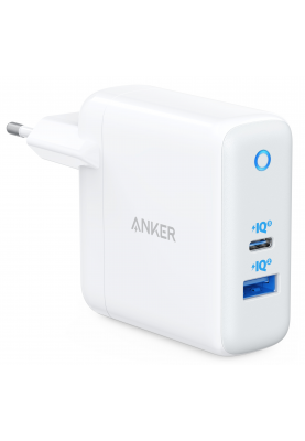 Мережевий зарядний пристрій Anker PowerPort+ Atom III 45W USB-C+15W USB-A White (6595855)