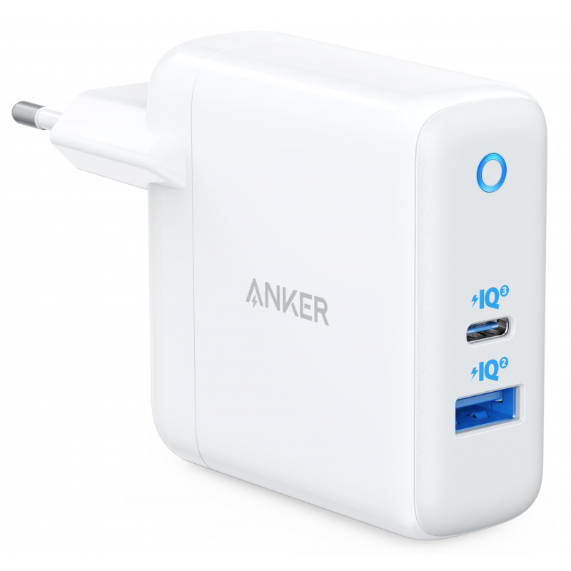 Мережевий зарядний пристрій Anker PowerPort+ Atom III 45W USB-C+15W USB-A White (6595855)