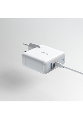 Мережевий зарядний пристрій Anker PowerPort+ Atom III 45W USB-C+15W USB-A White (6595855)